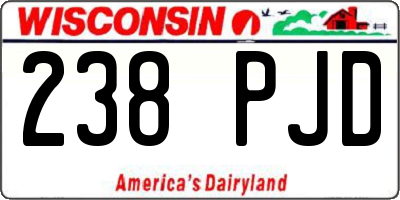WI license plate 238PJD