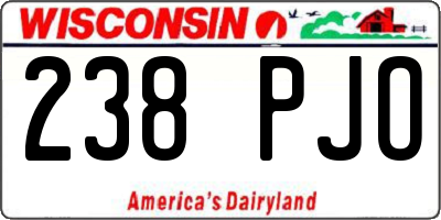 WI license plate 238PJO