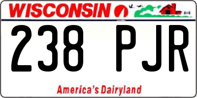 WI license plate 238PJR