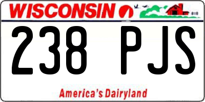 WI license plate 238PJS