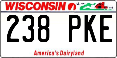 WI license plate 238PKE