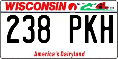 WI license plate 238PKH