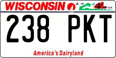 WI license plate 238PKT