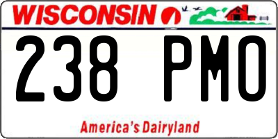 WI license plate 238PMO