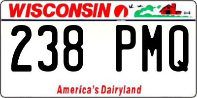 WI license plate 238PMQ