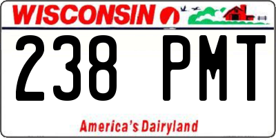 WI license plate 238PMT