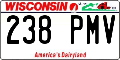 WI license plate 238PMV
