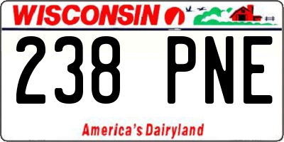 WI license plate 238PNE