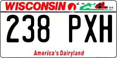 WI license plate 238PXH
