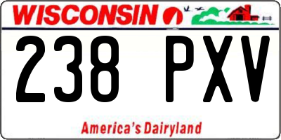 WI license plate 238PXV