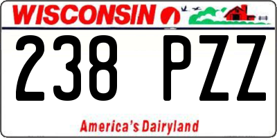 WI license plate 238PZZ