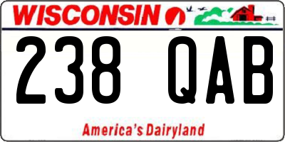 WI license plate 238QAB