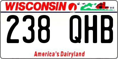 WI license plate 238QHB