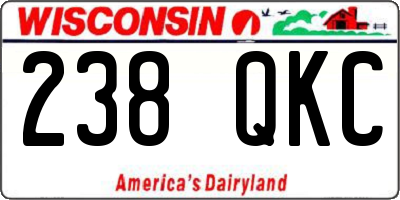 WI license plate 238QKC