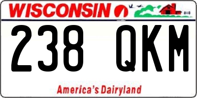 WI license plate 238QKM