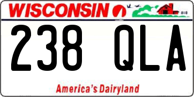 WI license plate 238QLA
