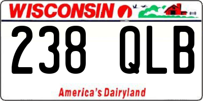 WI license plate 238QLB