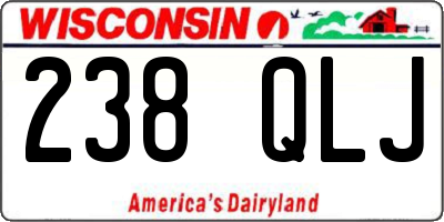 WI license plate 238QLJ