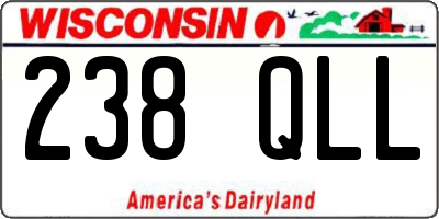 WI license plate 238QLL