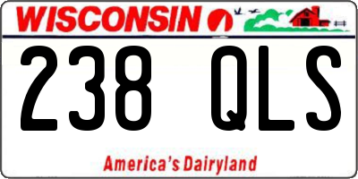 WI license plate 238QLS