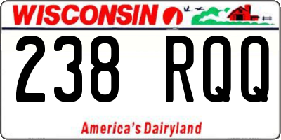 WI license plate 238RQQ
