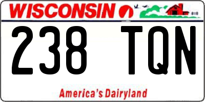 WI license plate 238TQN