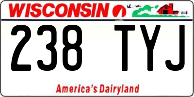 WI license plate 238TYJ