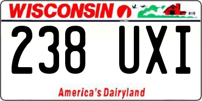 WI license plate 238UXI