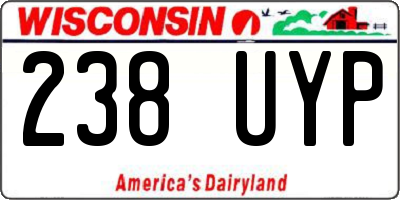 WI license plate 238UYP