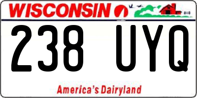 WI license plate 238UYQ