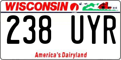 WI license plate 238UYR