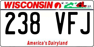 WI license plate 238VFJ