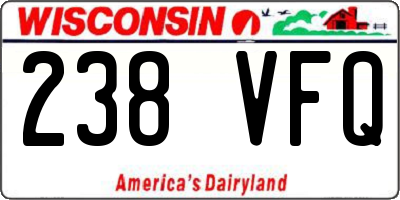 WI license plate 238VFQ