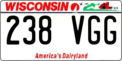 WI license plate 238VGG