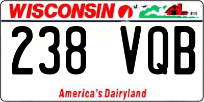 WI license plate 238VQB