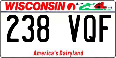 WI license plate 238VQF