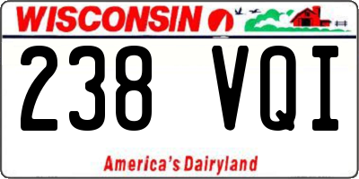 WI license plate 238VQI