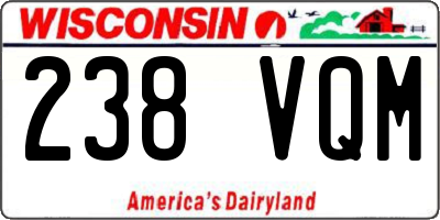 WI license plate 238VQM