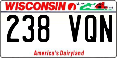 WI license plate 238VQN