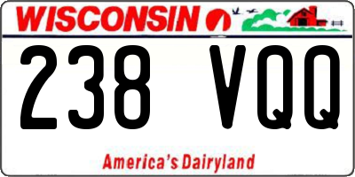 WI license plate 238VQQ