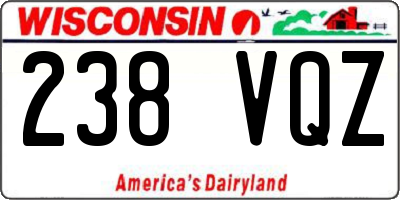 WI license plate 238VQZ