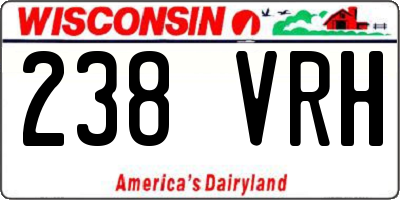 WI license plate 238VRH