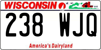 WI license plate 238WJQ