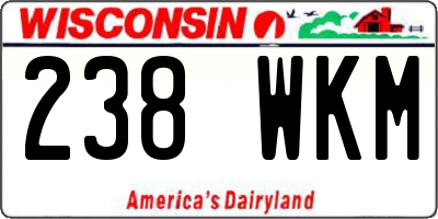 WI license plate 238WKM