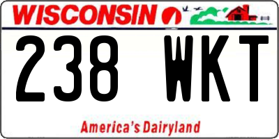 WI license plate 238WKT