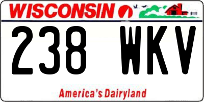 WI license plate 238WKV