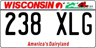 WI license plate 238XLG
