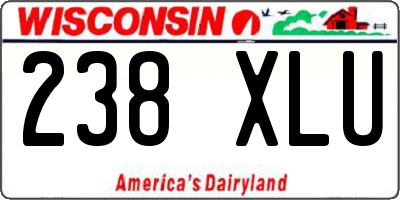 WI license plate 238XLU