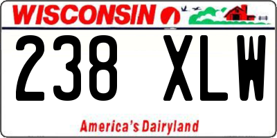 WI license plate 238XLW