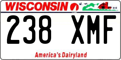 WI license plate 238XMF